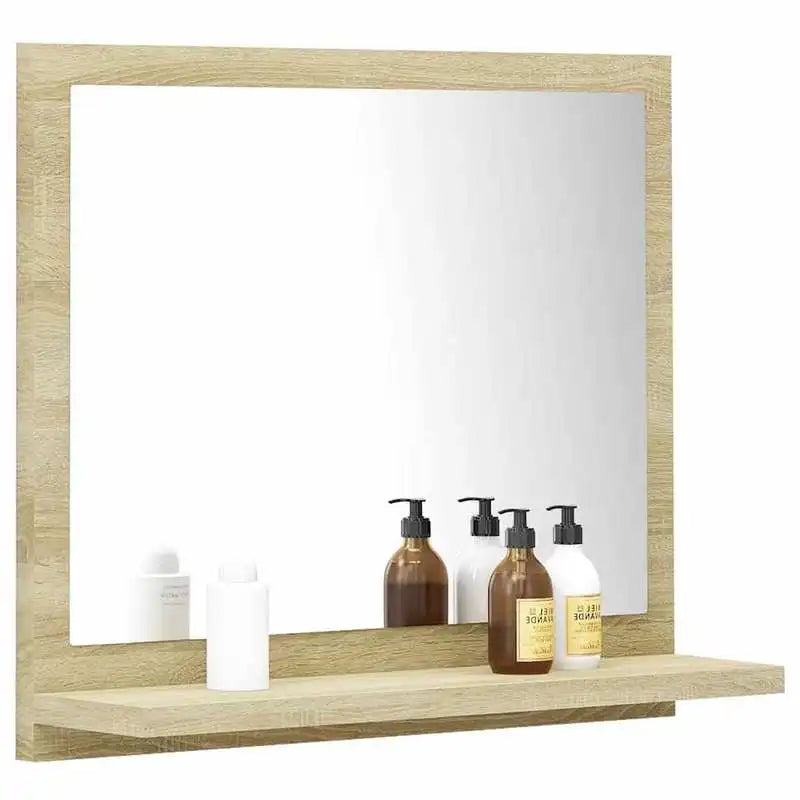Miroir salle de bain chêne Sonoma