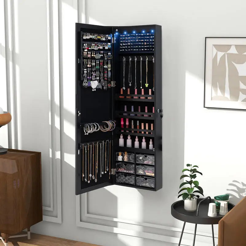 Armoire à bijoux suspendue miroir pleine longueur