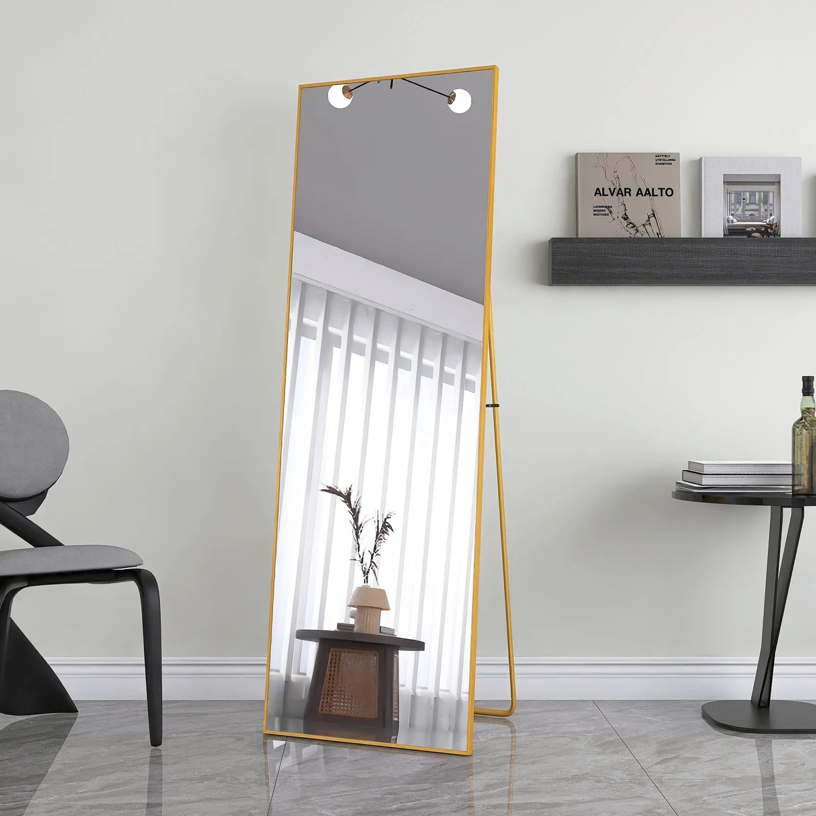 Miroir pleine longueur sur pied ou mural multi-formats