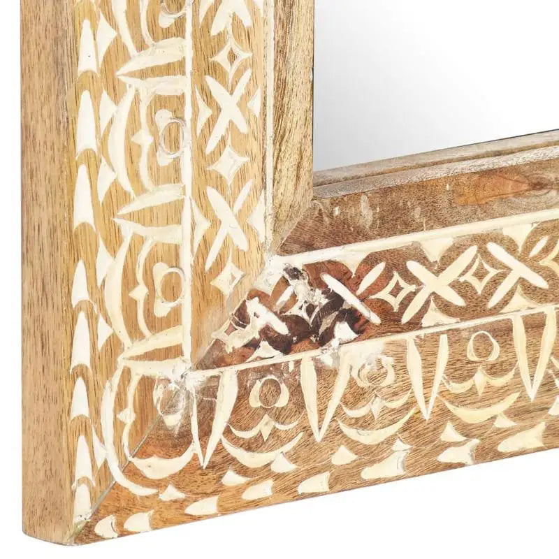 Miroir bois exotique sculpté à la main