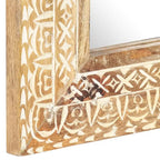 Miroir bois exotique sculpté à la main