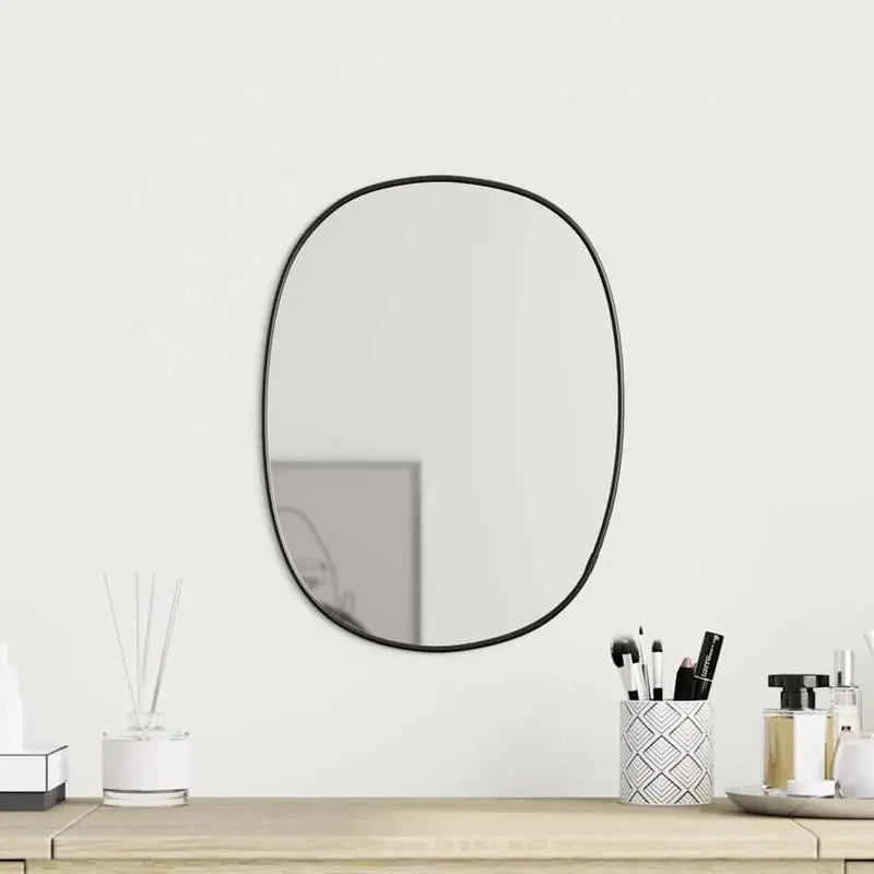 Miroir mural noir compact