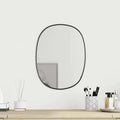 Miroir mural noir compact