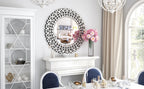 Miroir rond accent cristal luxe