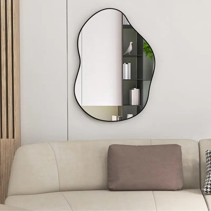 Miroir mural asymétrique noir