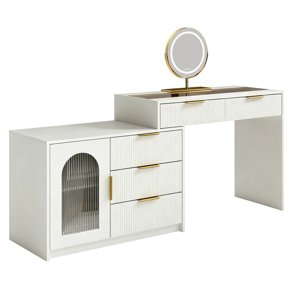 Coiffeuse extensible miroir LED