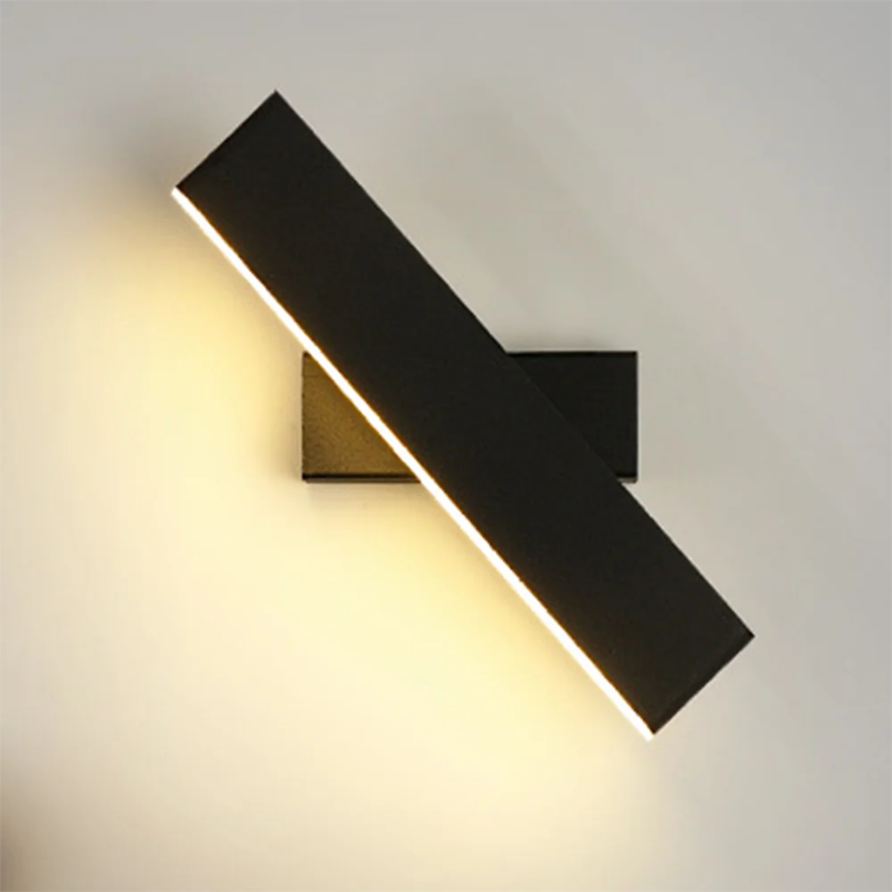 Applique murale LED noire ajustable
