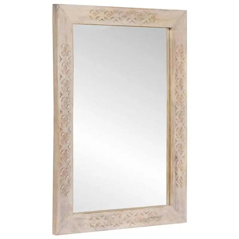 Miroir bois minimaliste salle de bain
