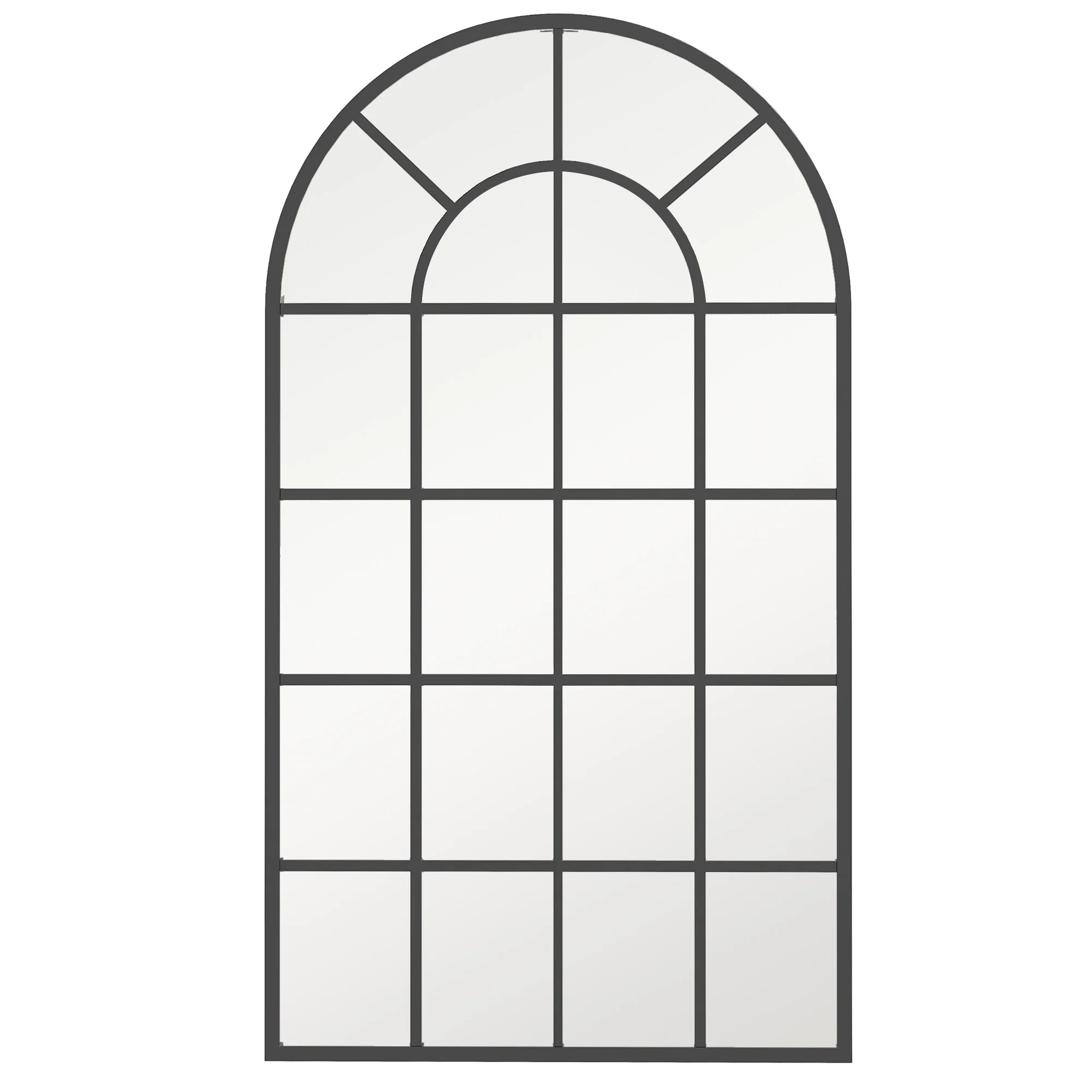 Miroir arche industriel noir HOMCOM