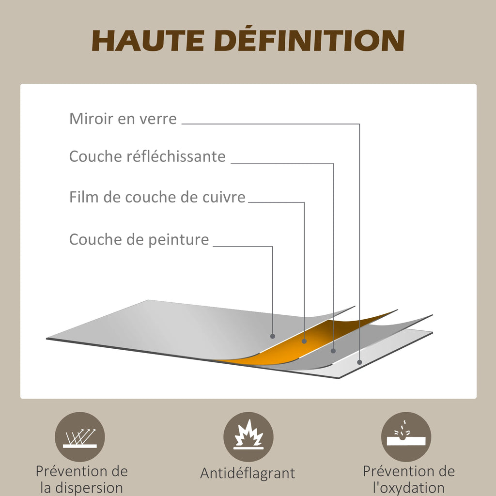 Miroir arche industriel noir HOMCOM