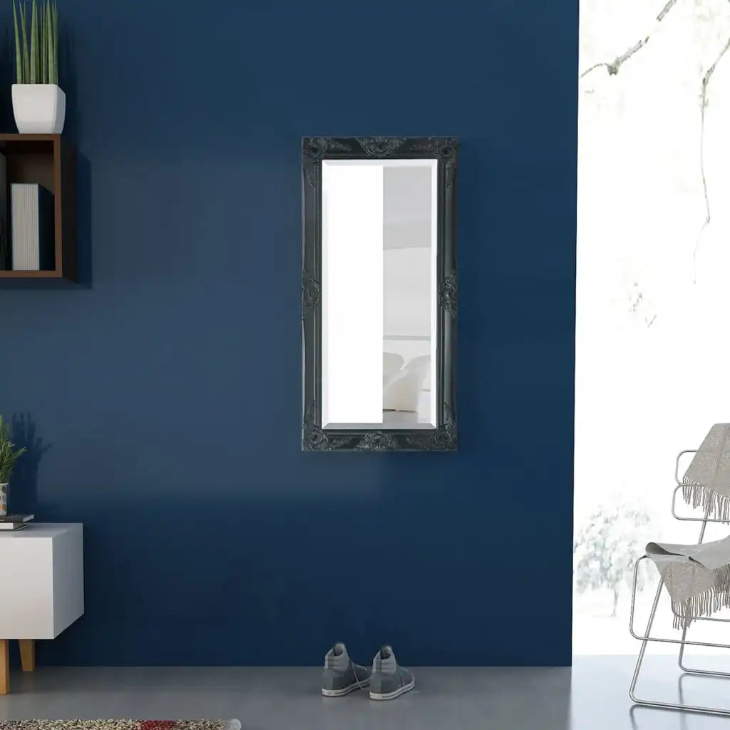 Miroir mural baroque noir grand format