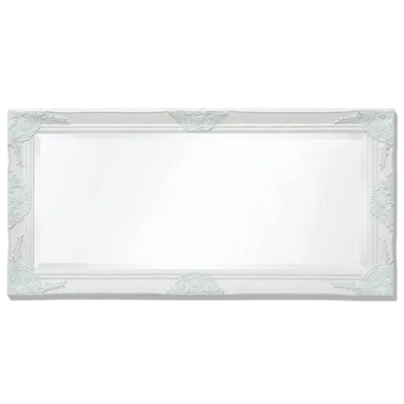 Miroir mural baroque blanc grand format