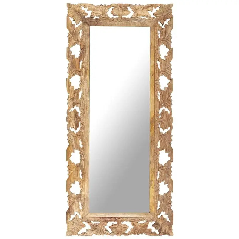 Miroir bois de manguier sculpté