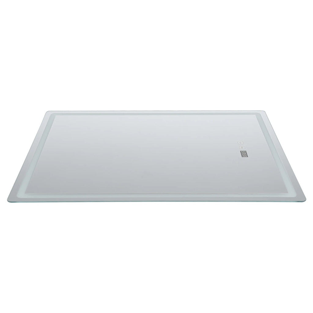 Miroir LED étanche affichage heure et température