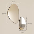 Lot de 2 miroirs irréguliers HOMCOM