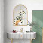 Miroir style fenêtre doré couloir