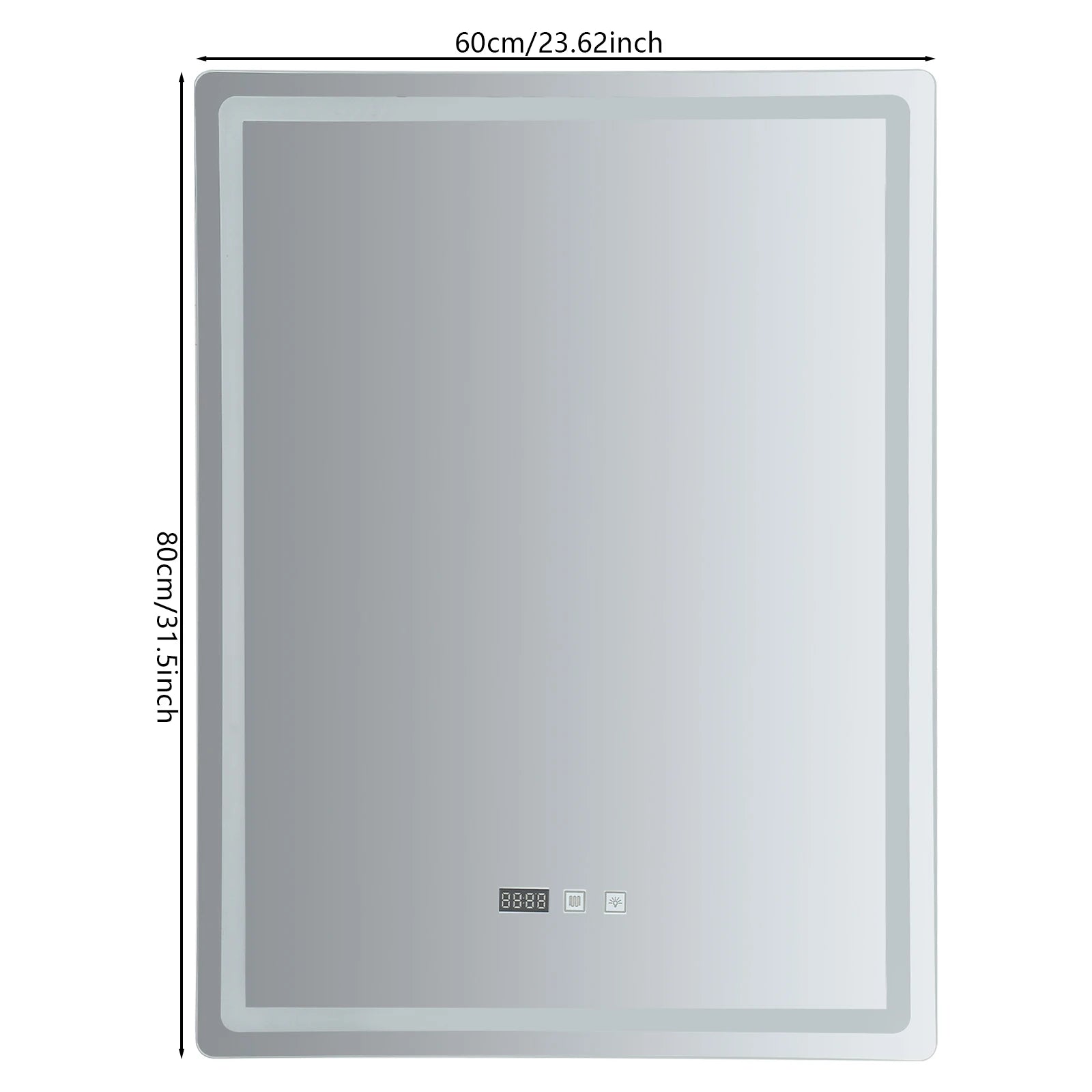 Miroir LED salle de bain anti-buée tactile