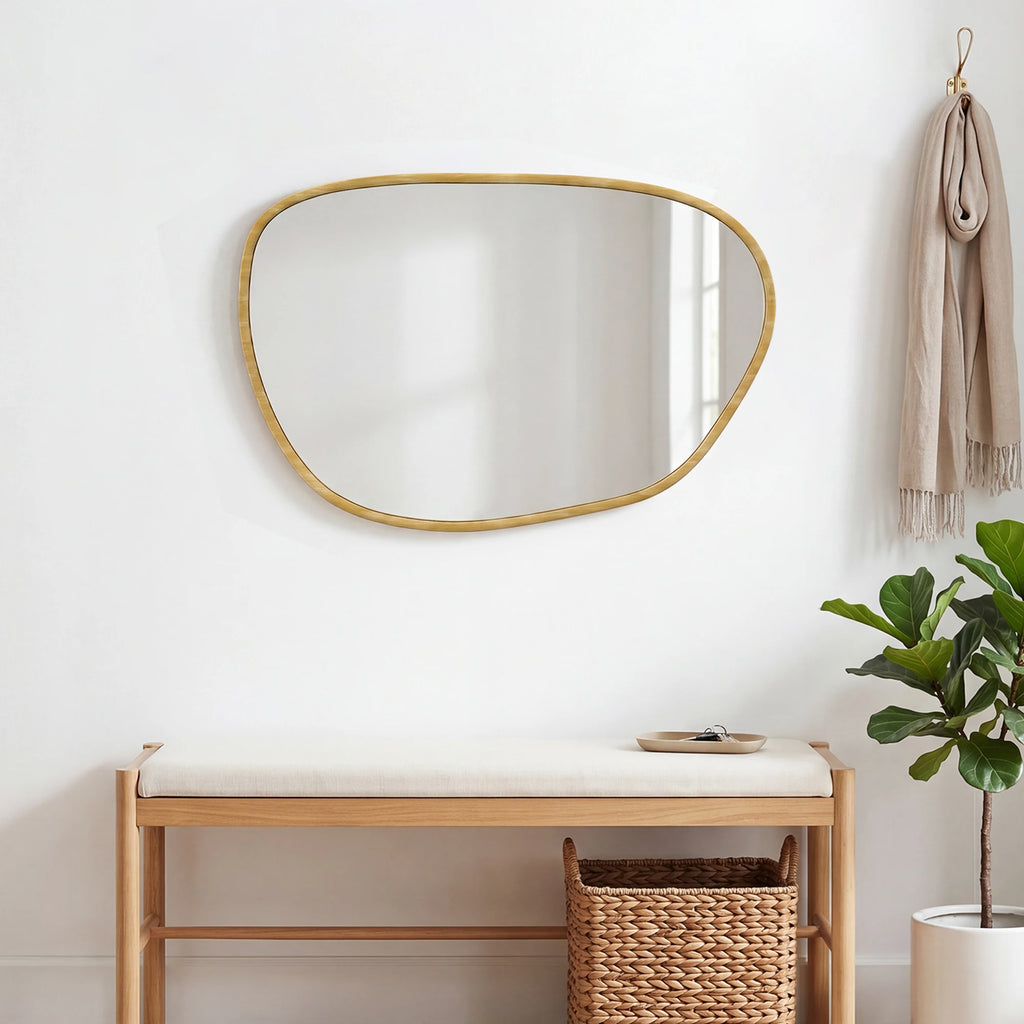 Miroir mural organique asymétrique