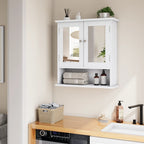 Armoire de toilette blanche étagère ajustable