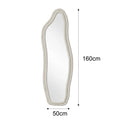 Miroir sur pied ondulé asymétrique flanelle