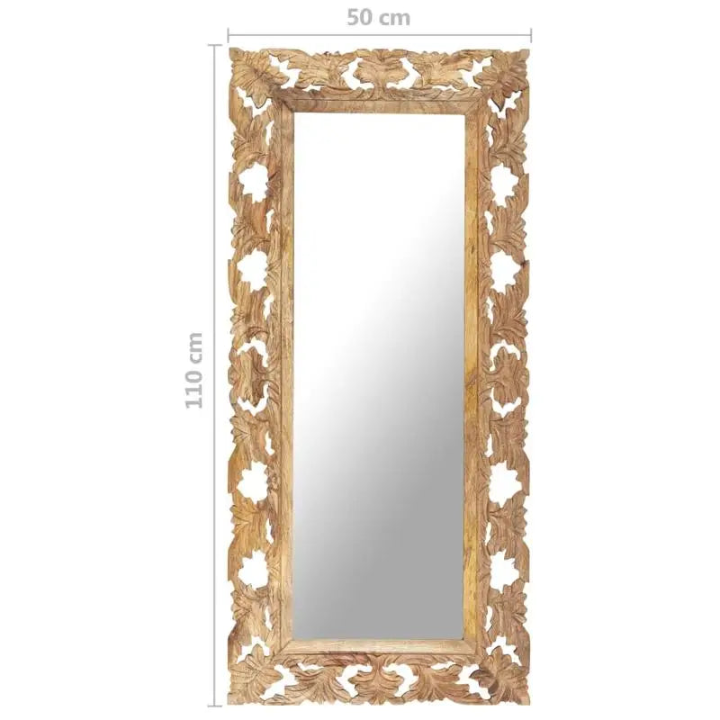 Miroir bois de manguier sculpté