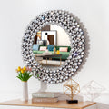 Miroir rond accent cristal luxe