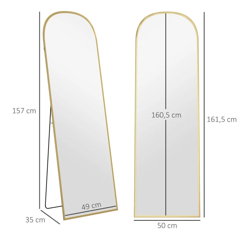 Miroir pleine longueur doré moderne 161,5 cm