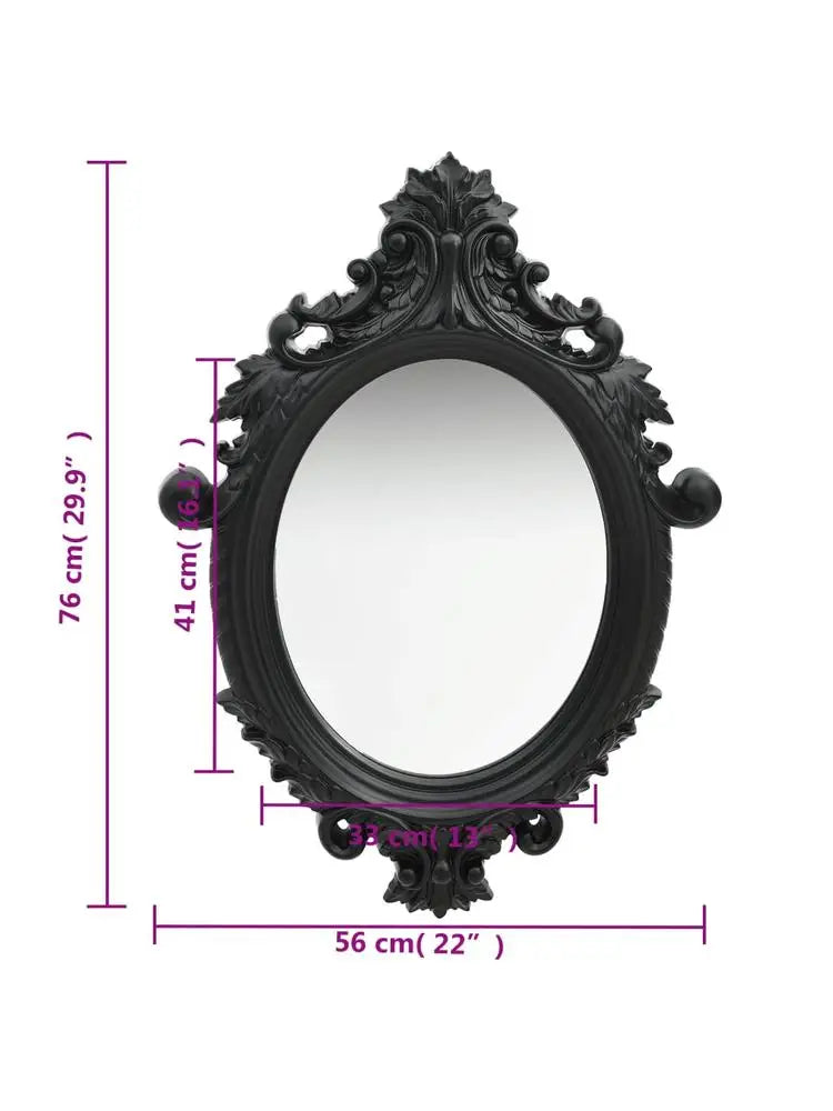 Miroir style château noir baroque