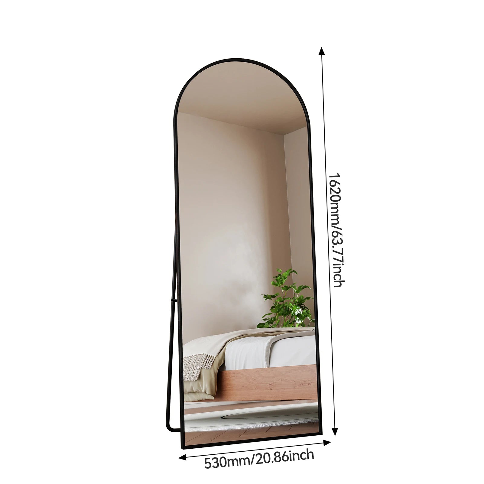 Miroir pleine longueur sur pied ou mural multi-formats