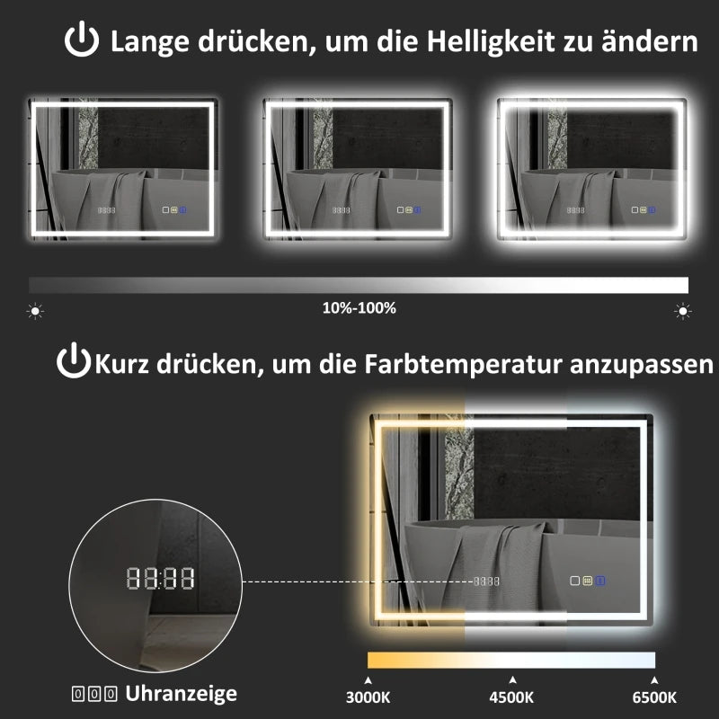 Miroir LED connecté Bluetooth