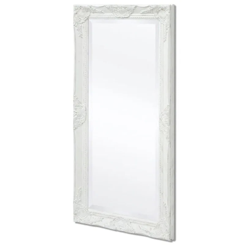 Miroir mural baroque blanc grand format