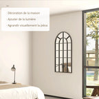 Miroir arche industriel noir HOMCOM