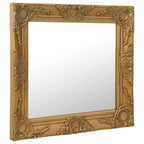 Miroir mural baroque doré carré