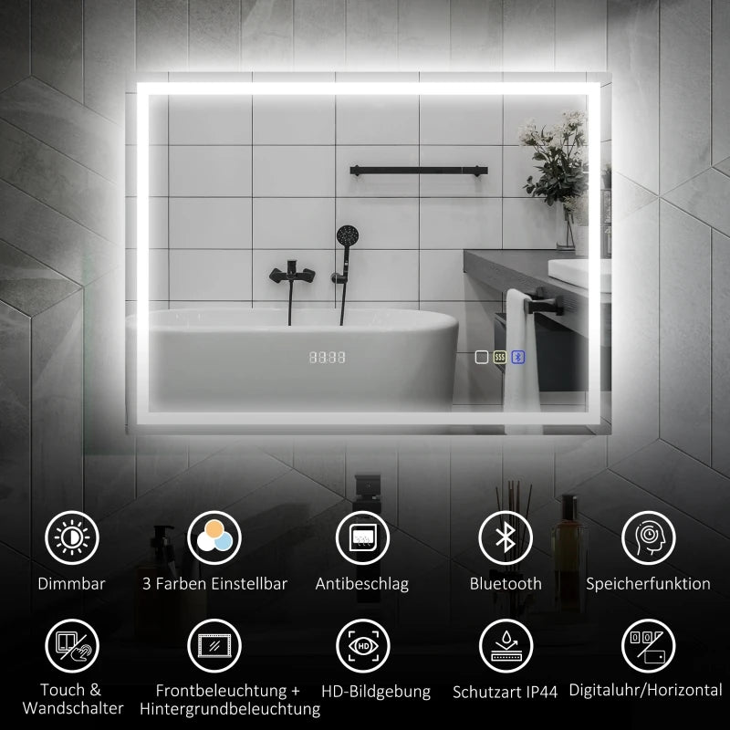 Miroir LED connecté Bluetooth