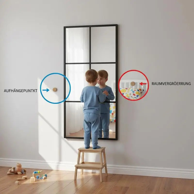 Miroir mural classique cadre fin