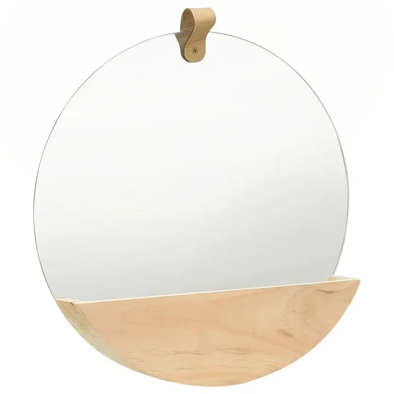 Miroir bois étagère intégrée