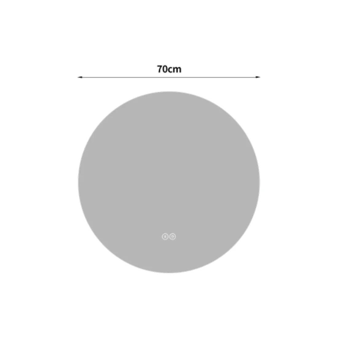 Miroir LED rond double halo