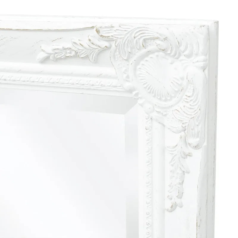 Miroir mural baroque blanc grand format