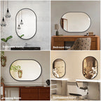 Miroir arche noir aluminium HD
