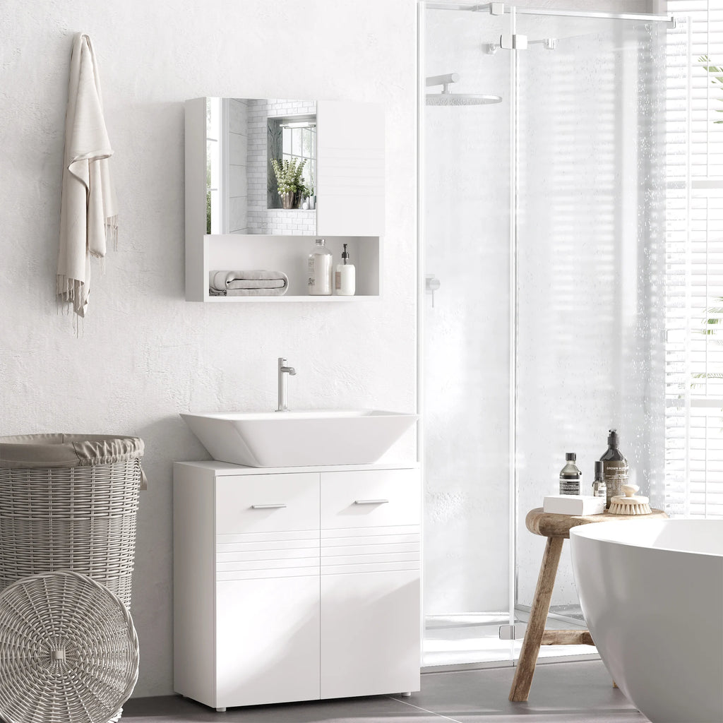 Armoire de toilette compacte blanche