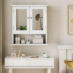 Armoire de toilette blanche étagère ajustable