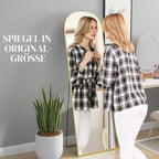 Miroir pleine longueur doré moderne 161,5 cm
