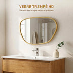 Miroir mural organique asymétrique