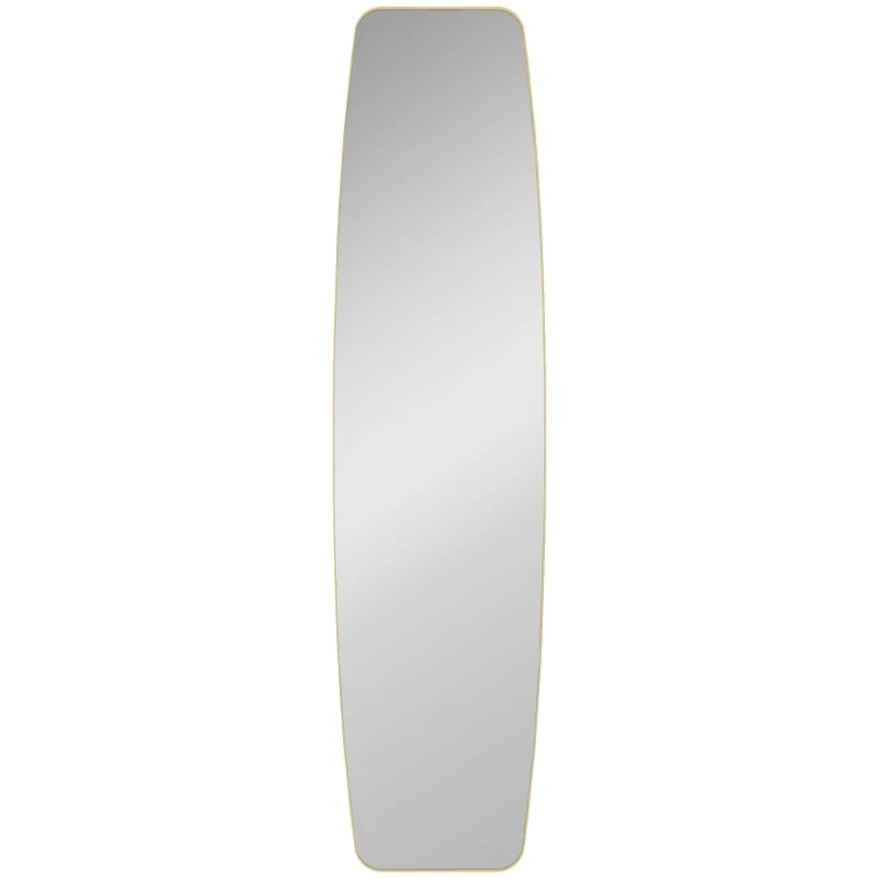 Miroir style fenêtre doré ovale allongé