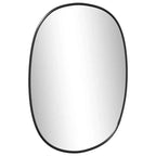 Miroir mural noir compact