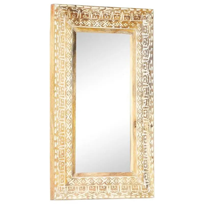 Miroir bois exotique sculpté à la main