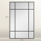 Miroir style fenêtre noir HOMCOM