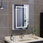 Armoire de toilette LED ajustable blanche