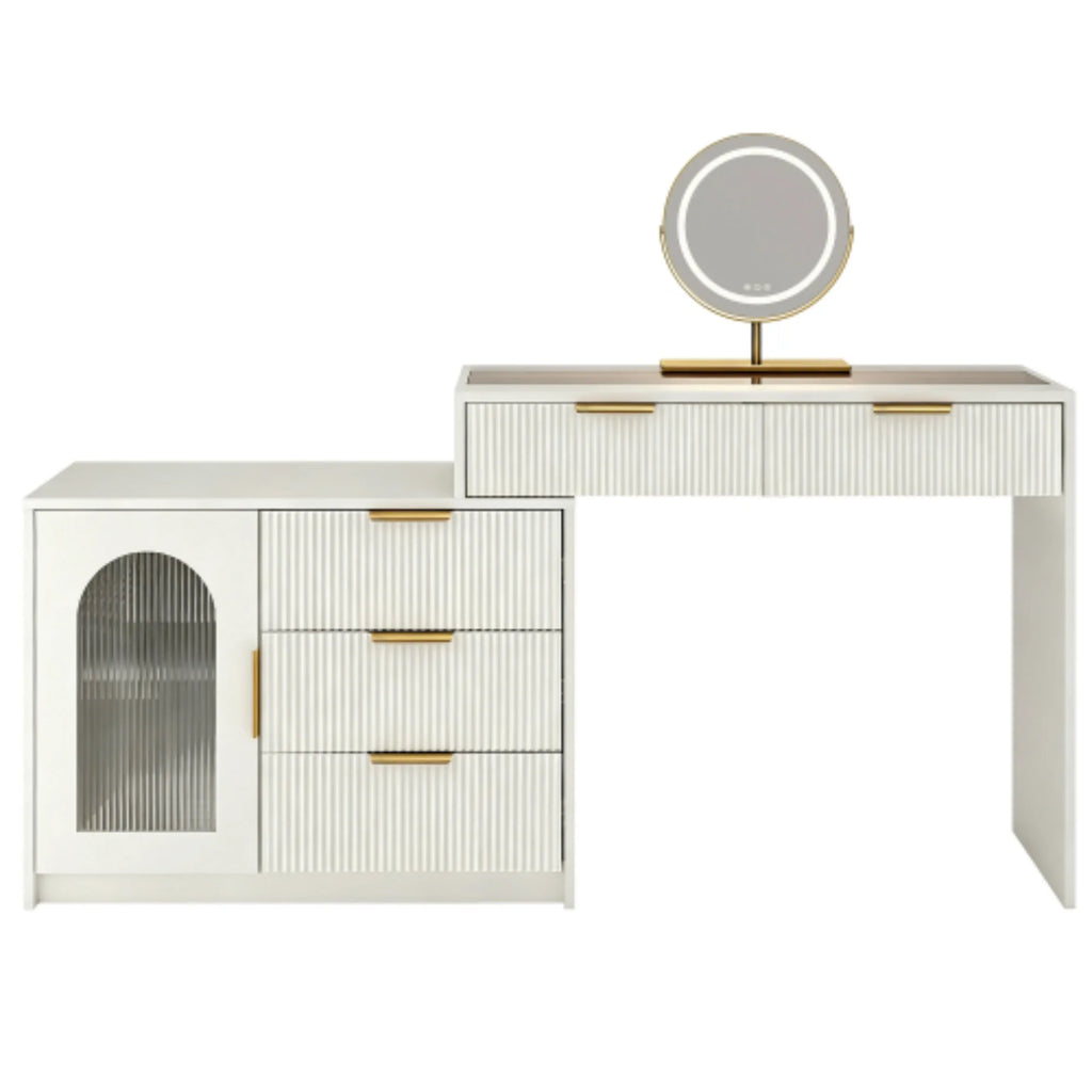 Coiffeuse extensible miroir LED
