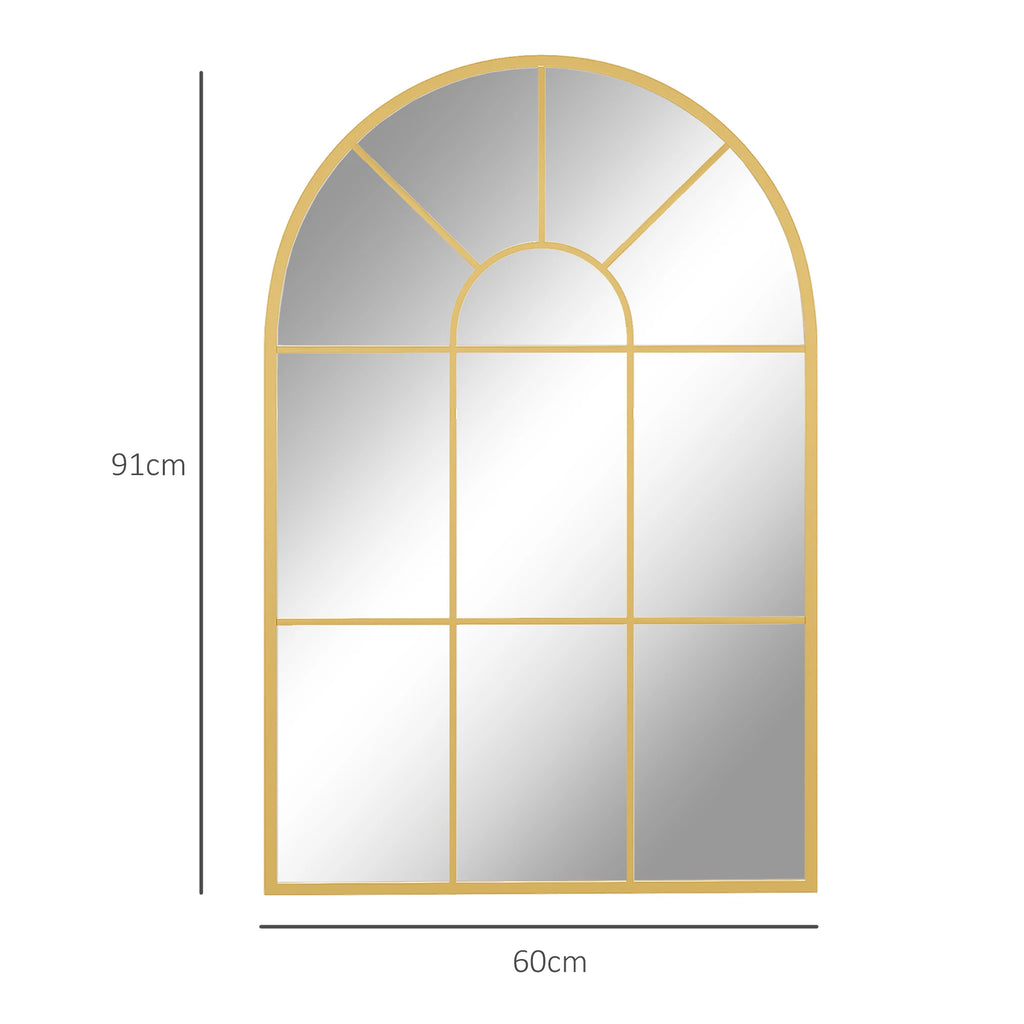 Miroir arche industriel métal HOMCOM